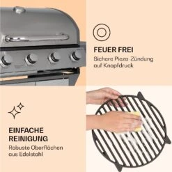 Lucifer 4 Gasgrill 4 X 3,6 KW Brenner 69x45cm Grill Edelstahl Mobil 14 Lucifer 4 Gasgrill 4 X 3,6 KW Brenner 69x45cm Grill Edelstahl Mobil -Outdoor Grills Store 10040281 de 0007 logo
