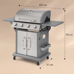 Lucifer 4 Gasgrill 4 X 3,6 KW Brenner 69x45cm Grill Edelstahl Mobil 15 Lucifer 4 Gasgrill 4 X 3,6 KW Brenner 69x45cm Grill Edelstahl Mobil -Outdoor Grills Store 10040281 yy 0008 dimensions