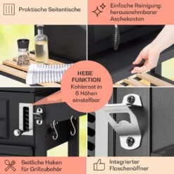 Aberdeen Kombi-Grill Gas Kohle Smoker Thermometer 2 Seitentische Mobil 14 Aberdeen Kombi-Grill Gas Kohle Smoker Thermometer 2 Seitentische Mobil -Outdoor Grills Store 10040294 de 0006 usp