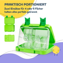 Junior Lunchbox 6 Fächer 21,3 X 15 X 4,5 Cm (BxHxT) BPA-frei -Outdoor Grills Store 10040337 de 0004 usp