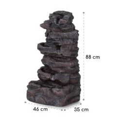 Stonehenge XL Solarbrunnen LED-Beleuchtung Polyresin Li-Ionen-Akku -Outdoor Grills Store 10040348 yy 0008 dimensions