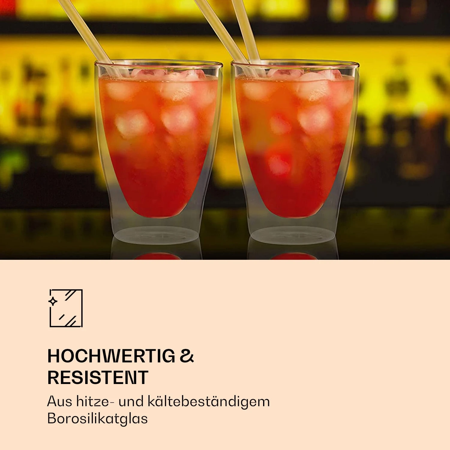 DUOS Doppelwandiges Glas | Thermoglas | 310 Ml | Trinkglas | Espressoglas, Teeglas, Shotglas | Für Heiße Und Kalte Getränke | Borosilikatglas| Hitze- Und Kältebeständig | Handgemacht | Spülmaschinenfest | Schwebe-Effekt 3 DUOS Doppelwandiges Glas | Thermoglas | 310 Ml | Trinkglas | Espressoglas, Teeglas, Shotglas | Für Heiße Und Kalte Getränke | Borosilikatglas| Hitze- Und Kältebeständig | Handgemacht | Spülmaschinenfest | Schwebe-Effekt – Bild 3