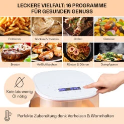 Air Bloom Heißluftfritteuse Dampffunktion 1500W 7,5 Liter 16 Programme 10 Air Bloom Heißluftfritteuse Dampffunktion 1500W 7,5 Liter 16 Programme -Outdoor Grills Store 10040496 de 0004 usp