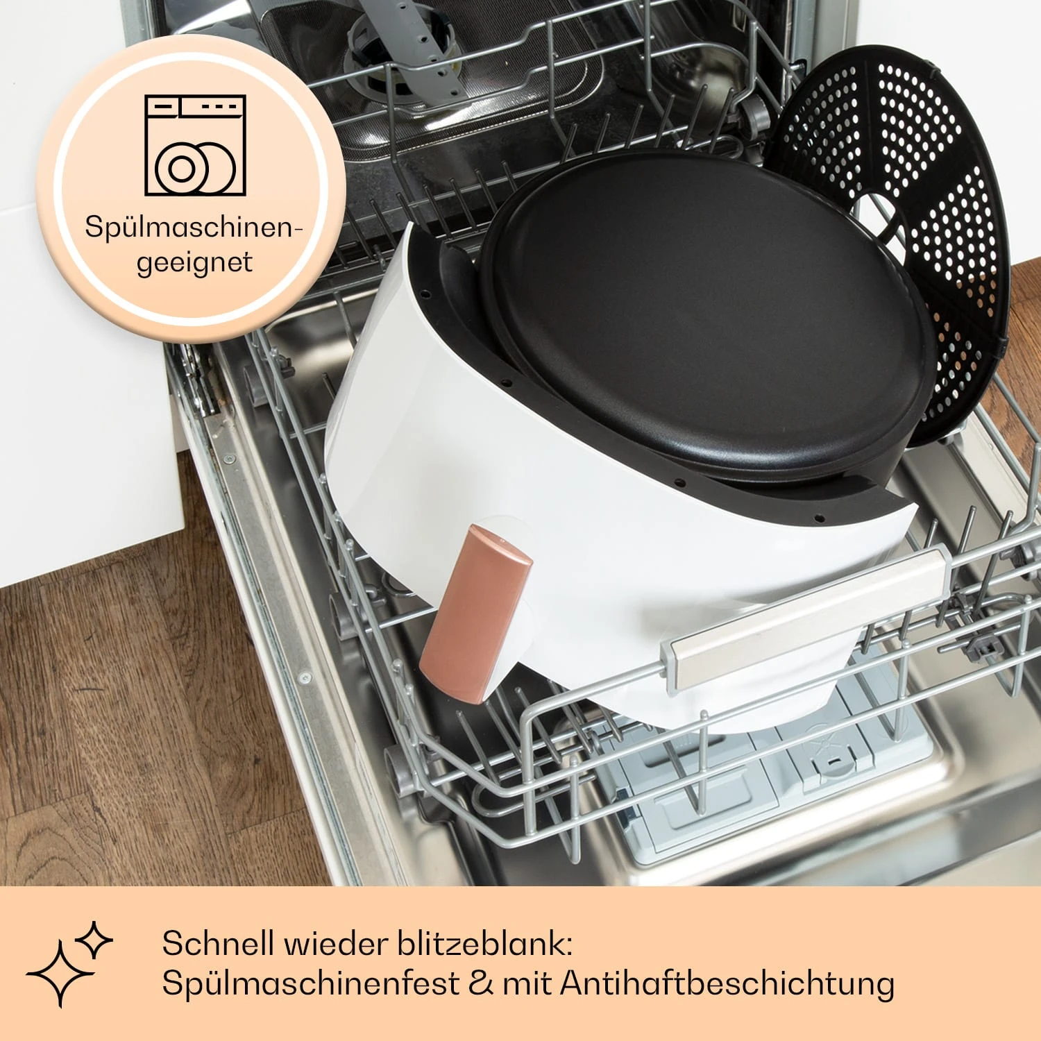 Air Bloom Heißluftfritteuse Dampffunktion 1500W 7,5 Liter 16 Programme 5 Air Bloom Heißluftfritteuse Dampffunktion 1500W 7,5 Liter 16 Programme – Bild 5