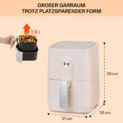 Crisp-Pro Heißluftfritteuse Air Fryer 1400W 2,8 Ltr Timer Edelstahl -Outdoor Grills Store 10040699 de 0006 usp