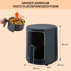 Crisp-Pro Heißluftfritteuse Air Fryer 1400W 3,5 Ltr 8 Programme Timer 11 Crisp-Pro Heißluftfritteuse Air Fryer 1400W 3,5 Ltr 8 Programme Timer -Outdoor Grills Store 10040701 de 0006 logo