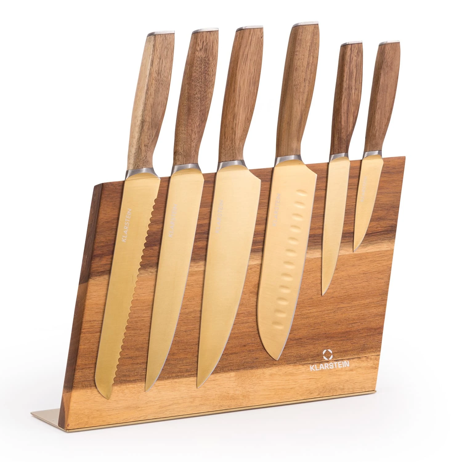 Kazuno Messerset 7 Teile Magnetischer Block PVD Titanium-Beschichtung 1 Kazuno Messerset 7 Teile Magnetischer Block PVD Titanium-Beschichtung