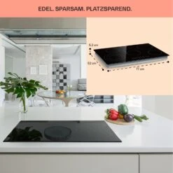 Virtuosa 5 Einbaukochfeld 5 Zonen 8500W Glaskeramik -Outdoor Grills Store 10041117 de 0006 usp