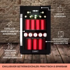Beersafe 70 Bierzeit Edition Kühlschrank 70 Ltr 3 Böden Glas Edelstahl -Outdoor Grills Store 10041176 de 0006 usp