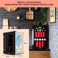 Beersafe 70 Bierzeit Edition Kühlschrank 70 Ltr 3 Böden Glas Edelstahl -Outdoor Grills Store 10041176 de 0007 usp