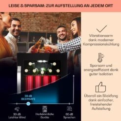 Beersafe 70 Birra Edition Kühlschrank 70 Liter 3 Böden Glas Edelstahl -Outdoor Grills Store 10041178 de 0003 usp