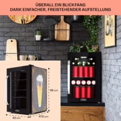 Beersafe 70 Birra Edition Kühlschrank 70 Liter 3 Böden Glas Edelstahl -Outdoor Grills Store 10041178 de 0007 usp