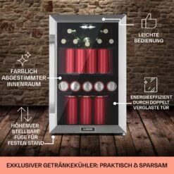 Beersafe 70 Birra Milano Edition Kühlschrank 70 Liter 3 Böden Panoramaglastür Edelstahl -Outdoor Grills Store 10041179 de 0006 usp