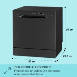 Amazonia 8 Geschirrspülmaschine 1620 Watt Für 8 Maßgedecke 49 DB Aquastop -Outdoor Grills Store 10041204 de 0005 usp