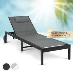 Lucca Lounger Liegestuhl Polyester Aluminium 4-Stufen