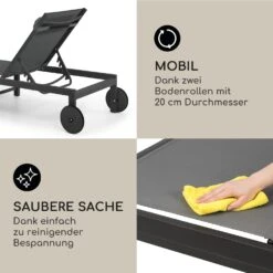Lucca Lounger Liegestuhl Polyester Aluminium 4-Stufen -Outdoor Grills Store 10041235 de 0005 usp