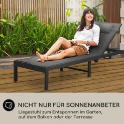 Lucca Lounger Liegestuhl Polyester Aluminium 4-Stufen -Outdoor Grills Store 10041235 de 0006 usp