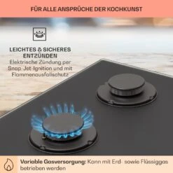Firetale Gaskochfeld 4-flammig 60 Cm Aluminium-Brenner Inkl. Schlauch Und Druckminderer -Outdoor Grills Store 10041299 de 0005 usp