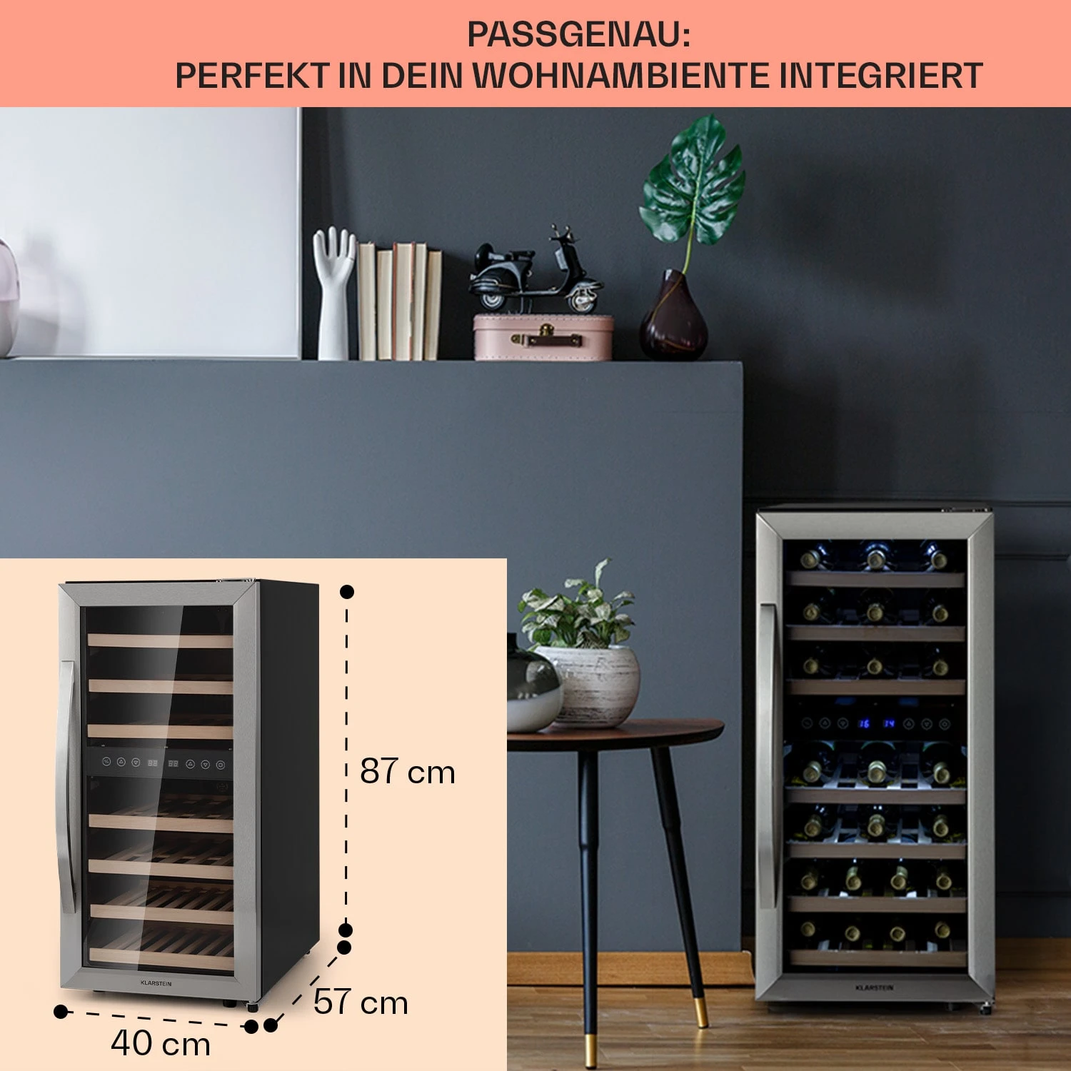 Vinamour 33 Duo Weinkühlschrank 2 Zonen 89 L / 33 Flaschen 5-18°C Touch 6 Vinamour 33 Duo Weinkühlschrank 2 Zonen 89 L / 33 Flaschen 5-18°C Touch – Bild 6
