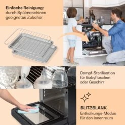 Vita Pro Heißluftfritteuse Dampfgaren 2450 W 18 Ltr 800 Ml Wassertank -Outdoor Grills Store 10041333 de 0005 usp