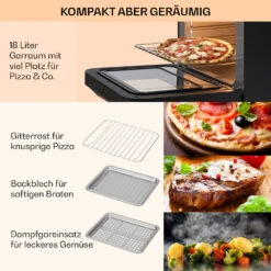 Vita Pro Heißluftfritteuse Dampfgaren 2450 W 18 Ltr 800 Ml Wassertank -Outdoor Grills Store 10041333 de 0006 usp