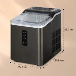 Albaron Supreme Eiswürfelmaschine Bullet 12kg/24h 1,5 Ltr Edelstahl -Outdoor Grills Store 10041360 yy 0007 dimensions