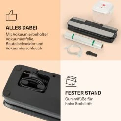 Forli Vakuumierer 75 KPa Inkl. Behälter Beutel Vakuumierschlauch 14 Forli Vakuumierer 75 KPa Inkl. Behälter Beutel Vakuumierschlauch -Outdoor Grills Store 10041374 de 0007 logo