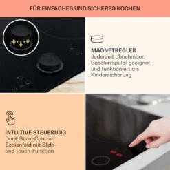 Magnichef 4 Einbaukochfeld Induktion 4 Zonen 7000W Glaskeramik -Outdoor Grills Store 10041380 de 0004 usp