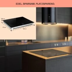 Magnichef 4 Einbaukochfeld Induktion 4 Zonen 7000W Glaskeramik -Outdoor Grills Store 10041380 de 0006 usp