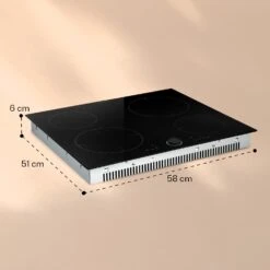 Magnichef 4 Einbaukochfeld Induktion 4 Zonen 7000W Glaskeramik -Outdoor Grills Store 10041380 yy 0009 dimensions