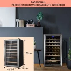 Vinamour 32 Uno Weinkühlschrank 1 Zone 95 L / 36 Flaschen 4-18°C Touch -Outdoor Grills Store 10041393 de 0006 usp