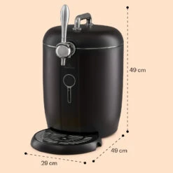 Passau Bierzapfanlage 6 L Universalfässer Druckluftpumpe 3 - 12 °C 65 W -Outdoor Grills Store 10041520 yy 0008 dimensions