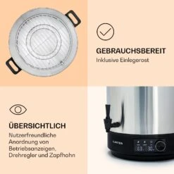 Abbey 25 Einkochautomat Getränkespender 25L 100°C 180min Edelstahl 13 Abbey 25 Einkochautomat Getränkespender 25L 100°C 180min Edelstahl -Outdoor Grills Store 10041838 de 0006 logo