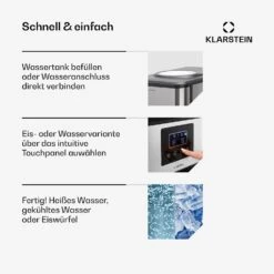 Aqueous Eiswürfelmaschine 3-in-1: Eiswürfel, Wasserspender: Heiß & Kalt 20 Kg/24h -Outdoor Grills Store 10041845 de 0004 usp