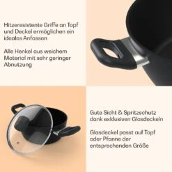 Noto Endurance Kochtopf-Set 4 Töpfe Geschmiedetes Aluminium Induktion PTFE-Antihaftbeschichtung -Outdoor Grills Store 10045009 de 0007 usp