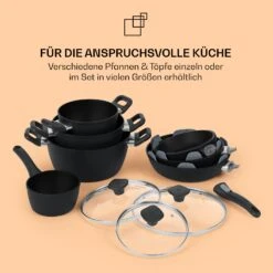 Noto Endurance Kochtopf-Set 4 Töpfe Geschmiedetes Aluminium Induktion PTFE-Antihaftbeschichtung -Outdoor Grills Store 10045009 de 0008 usp