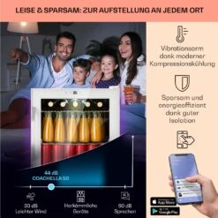 Coachella 50 Weinkühlschrank 47 Liter WiFi-Funktion Hintergrundbeleuchtung Edelstahl -Outdoor Grills Store 10045041 de 0003 usp