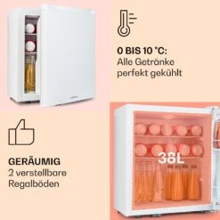 Happy Hour 38 Mini-Kühlschrank Minibar 38 Liter 26 DB -Outdoor Grills Store 10045047 de 0004 usp