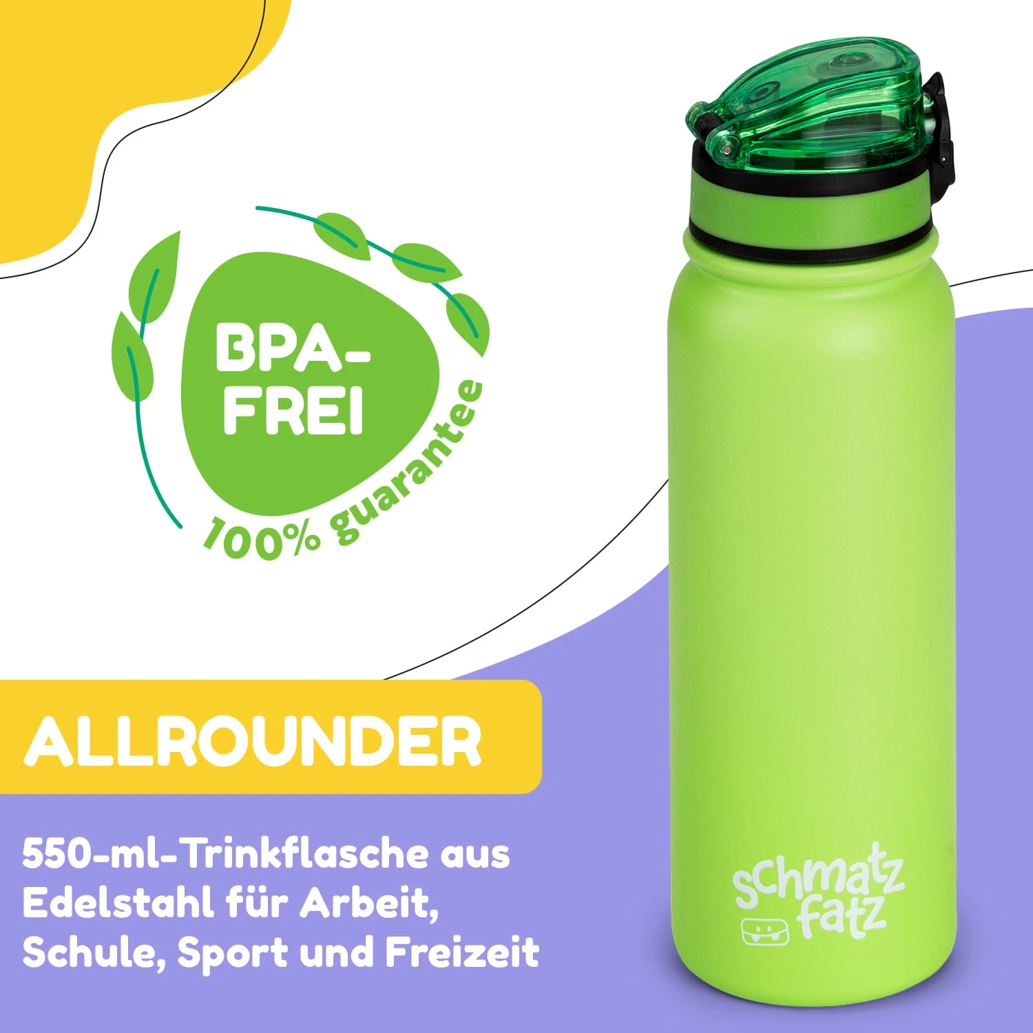 Wakaba Thermosflasche 550 Ml Edelstahl Tritan BPA-frei 2 Wakaba Thermosflasche 550 Ml Edelstahl Tritan BPA-frei – Bild 2