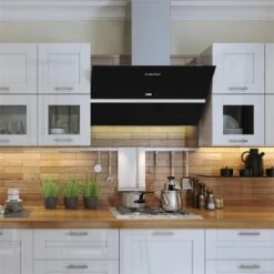 Aurea VII Dunstabzugshaube Umluftset 90cm Aktivkohlefilter Schwarz -Outdoor Grills Store 60002223 yy 0004 ambient Klarstein Aurea VII Dunstabzugshaube 90cm schwarz