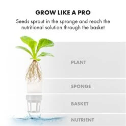 GrowIt Cuisine Starter Kit Europa 12 Pflanzen 25W LED 2Ltr Europe-Seeds Nährlösung -Outdoor Grills Store 60002416 yy 0009 logo Klarstein GrowIt Cuisine Smart Indoor Garden