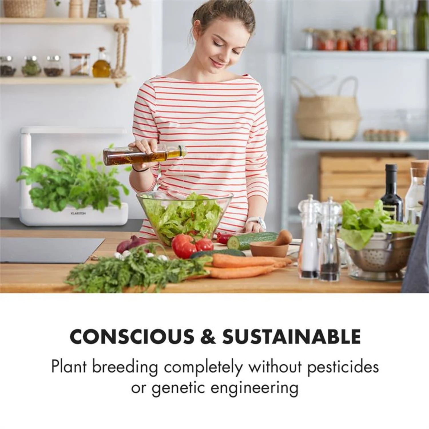 GrowIt Cuisine Starter Kit Salad 12 Pflanzen 25W LED 2Ltr Salad-Seeds Nährlösung – Bild 2