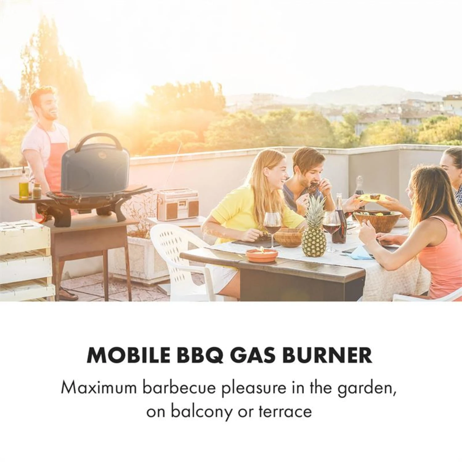 Parforce One 3,5kW 12000BTU 300°C SNJS Gasschlauch Grau – Bild 2