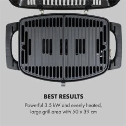 Parforce One 3,5kW 12000BTU 300°C SNJS Gasschlauch Grau -Outdoor Grills Store 60002428 yy 0003 logo Klarstein Parforce One Gasgrill 12000BTU grau
