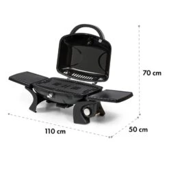 Parforce One 3,5kW 12000BTU 300°C SNJS Gasschlauch Grau -Outdoor Grills Store 60002428 yy 0010 logo Klarstein Parforce One Gasgrill 12000BTU grau