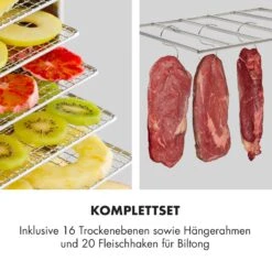 Master Jerky 16 Dörrautomat + Fleischhaken Set 1500W 40-90 °C 15h-Timer Edelstahl Silber 11 Master Jerky 16 Dörrautomat + Fleischhaken Set 1500W 40-90 °C 15h-Timer Edelstahl Silber -Outdoor Grills Store 60002668 de 0003 logo