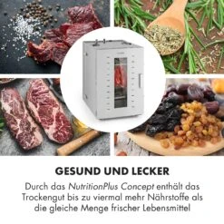 Master Jerky 16 Dörrautomat + Fleischhaken Set 1500W 40-90 °C 15h-Timer Edelstahl Silber 13 Master Jerky 16 Dörrautomat + Fleischhaken Set 1500W 40-90 °C 15h-Timer Edelstahl Silber -Outdoor Grills Store 60002668 de 0005 logo